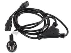 Lanberg Napajalni kabel Lanberg Y CEE 7/7 -> 2x IEC 320 C13 (2 napajalnika) 1,8 m črne barve