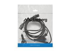 Lanberg Napajalni kabel Lanberg Y CEE 7/7 -> 2x IEC 320 C13 (2 napajalnika) 1,8 m črne barve