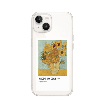 shumee Ovitek za iPhone 14 Plus, prozoren, fleksibilen silikonski ovitek, sončnice Van Gogh