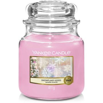 Yankee Candle Snowflake Kisses - Yankee Candle - srednje velika dišeča sveča - novost za leto 2022