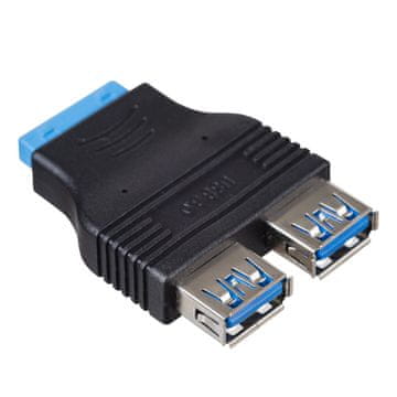 Akyga Akyga AK-CA-58 USB 3.0 19-pinski na 2x USB 3.0 adapter za matično ploščo računalnika