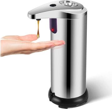 TOP GIFT TG56304 avtomatski dozator mila za roke in pomivalnega sredstva, jeklo, brez dotika