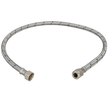 shumee Fleksibilen konektor 3/8” pletenica iz nerjavečega jekla za vpenjalne sisteme 80 CM