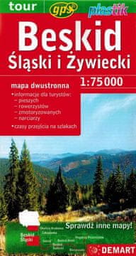 shumee Šlezijanski in Živeški Beskidi 1:75.000. Plastificiran turistični zemljevid. Demart
