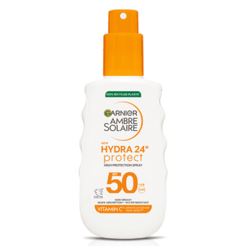 L’Oréal Garnier Ambre Solaire Hydra 24H sprej za sončenje SPF50 z vitaminom E 150 ml