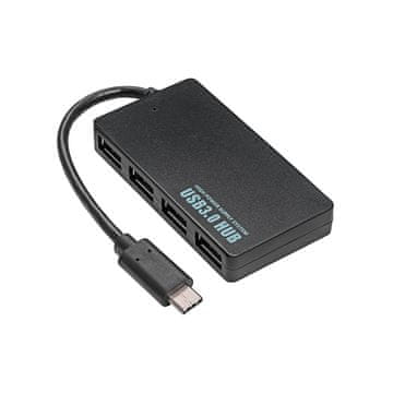 Akyga Akyga AK-AD-52 USB C Hub - 4x USB 3.1 aktivni razdelilnik s 4 vrati in 20 cm kablom