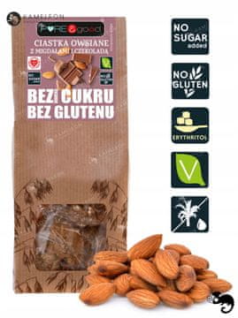 shumee Pure&good ovseni piškoti z mandlji in čokolado, brez sladkorja, brez glutena, 150 g