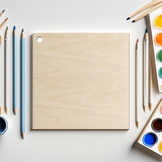 shumee Lesen kvadrat 5 cm z luknjo za obesek za ključe za otroke, scrapbooking