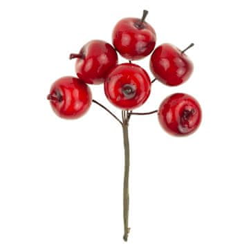 TOP GIFT CV12367 jabolka na žici umetno sadje na trnasti palčki za okras božičnega drevesca