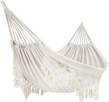 TOP GIFT TG60442 Brazilska vrtna viseča mreža XL boho dvojna gugalnica velika vrv 200X100CM