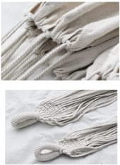 TOP GIFT TG60442 Brazilska vrtna viseča mreža XL boho dvojna gugalnica velika vrv 200X100CM