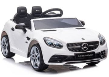 shumee Mercedes SLC 300 akumulatorski avto LED luči MP3 daljinski upravljalnik bele barve
