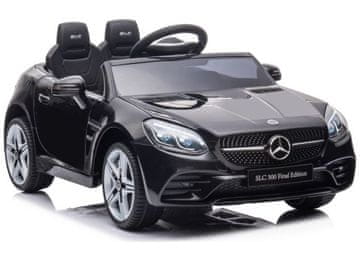 shumee Mercedes SLC 300 akumulatorski avto LED luči MP3 daljinski upravljalnik črne barve