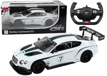 shumee Športni avtomobil na daljinsko upravljanje 1:14 Bentley Continental GT3 bele barve