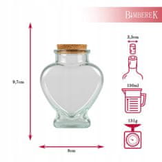 BE AMOR steklenička 150ml srce za alkohol, likerje, vino, darilo, poroka