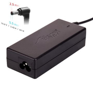 Akyga Akyga AK-ND-01 napajalnik za prenosnike Asus HP Toshiba 19V 3,42A 65W 5,5 x 2,5 mm