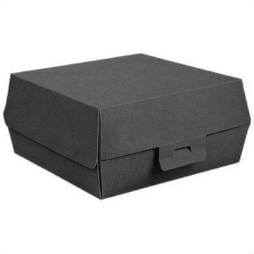 shumee Termo škatla za burgerje črne barve, velikost "XL", 17,6 x 16,8 x 7,8 cm 50 kosov.