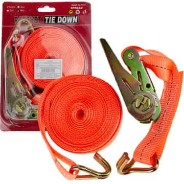 TOP GIFT TG56142 Transportni trak 2T/25MM/6M transportni trakovi z napenjalnikom za ragljo