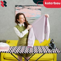 shumee Prevleka za likalno desko iz bombažnega filca 48 x 128 cm D rjava z cikcak vzorci