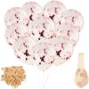 TOP GIFT TG66226-2 balona s konfeti 100 prozornih konfetov vrtnica roza rojstni dan poroka