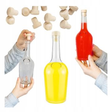 shumee Steklenica Gloria 500ml + zamašek Steklenice za likerje Moonshine Sok Vino Darilo