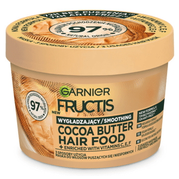 L’Oréal Garnier Fructis Hair Food maska s kakavovim maslom za skodrane lase 400 ml