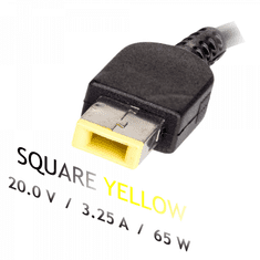 Akyga Akyga AK-ND-41 Lenovo Slim Tip avtomobilski adapter 20V 3.25A 65W kvadratni rumen