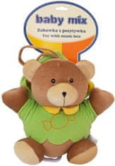 shumee Baby MIX TK/P/1034-0700 Plišasta glasbena skrinjica Medvedek v zeleni jakni 46552