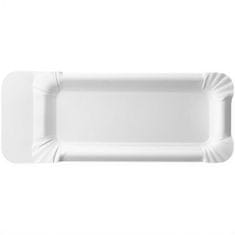 WIMEX s.r.o. Pladenj za klobase iz belega papirja z odtrgljivim ročajem 18+3 x 8 cm 250 kosov.