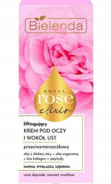 shumee Bielenda Royal Rose Elixir krema proti gubam za oči in ustnice proti gubam 15 ml