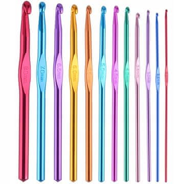 TOP GIFT Komplet kvačkanj HH80 za kvačkanje, 12 kvačkanj 2-8 mm, komplet za zimske večere