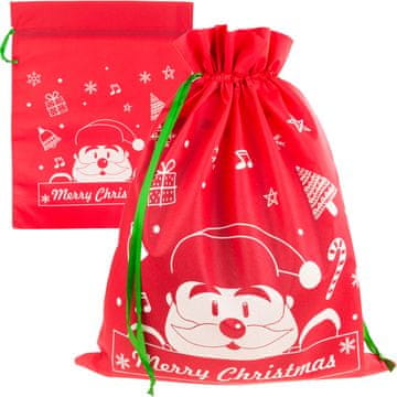 TOP GIFT TG70466-2 Božičkova darilna vrečka Božična darilna vrečka, embalaža rdeče velike
