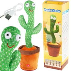 TOP GIFT TG71293 Kaktus pojoča plesajoča LED ponavljajoča se igrača zabavna zabava žareča