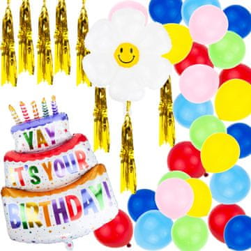 TOP GIFT TG76541 balonski girlandni komplet folijski baloni torta cvet rojstni dan resice