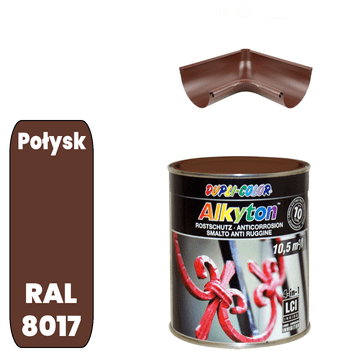 shumee RAL 8017 sijajna Alkyton protikorozijska barva za čopič 250 ml pločevinka za rjo