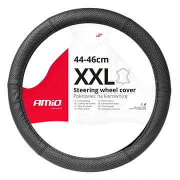 AMIO Perforiran usnjen prevlek za volan avtomobila XXL 44-46 cm SWC-50-XXL amio-03559