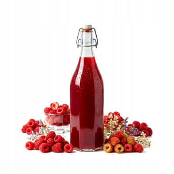 shumee Steklenička Costolata 500 ml z mehanskim zamaškom za tinkture, sirup, vodo, pivo