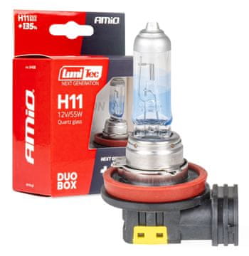 AMIO Halogenske žarnice H11 12V 55W LumiTec naslednje generacije +135% DUO amio-04408