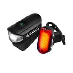 Nexelo Komplet LED kolesarskih luči, sprednjih in zadnjih, polnilnih, nexelo L177000NEX