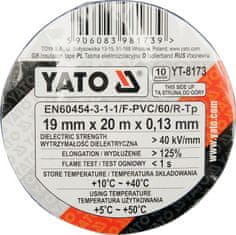 YATO Izolacijski trakovi 19mmx20mx0.13mm, mešane barve, komplet 10 kosov YT-8173 yato
