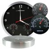 Črna stenska ura EHC008K, merilnik vlažnosti, termometer, 3v1 esperanza EHC008K