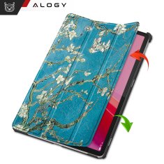 shumee Ovitek za tablični računalnik Lenovo Tab K11 / K11E 11” M11 10,95" TB330FU / TB330XU / TB331FC, ovitek za knjigo Alogy, cvetoče mandljevo drevo (van Gogh).