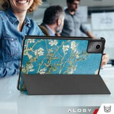shumee Ovitek za tablični računalnik Lenovo Tab K11 / K11E 11” M11 10,95" TB330FU / TB330XU / TB331FC, ovitek za knjigo Alogy, cvetoče mandljevo drevo (van Gogh).