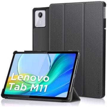 shumee Ovitek za Lenovo Tab K11 / K11E 11” M11 10.95" TB330FU / TB330XU / TB331FC, knjižni ovitek s preklopnim ohišjem, ovitek, siv + steklo + pisalo