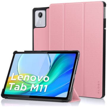 shumee Ovitek za Lenovo Tab K11 / K11E 11” M11 10.95" TB330FU / TB330XU / TB331FC, knjižni ovitek s preklopnim pokrovom, rdečkasto roza