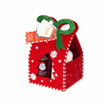 shumee Komplet za nego ALL''aura X-mass V filcani vrečki Z pentljo Gel za prhanje 100 ml, losjon za telo 100 ml, gobica za prhanje