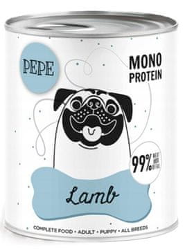 Paka Zwierzaka Pet Paka | Pepe | Mokra hrana za pse - pločevinka 800 g - Jagnjetina | Jagnjetina 800 g