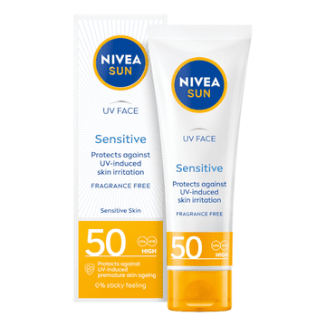 Nivea Nivea SUN Sensitive zaščitna krema z zaščitnim faktorjem 50 za občutljivo kožo 50 ml
