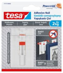 Tesa Tesa samolepilni žeblji, nastavljiv obešalnik do 2 kg za tapete in omet, 2 kosa.