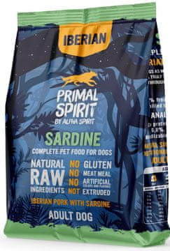 Primal Spirit Primal Spirit | Odrasel pes - Suha hrana za pse | Pakiranje 1 kg - Sardine 1 kg